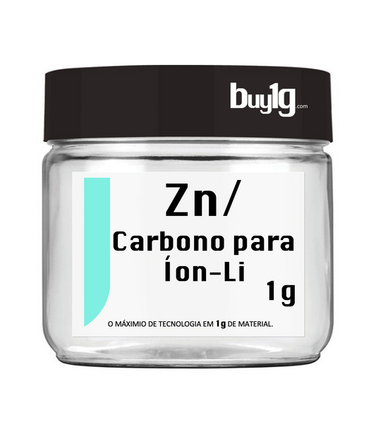 Nanopartículas de Zinco (Zn) suportadas em Carbono - Bateria de íon-Li